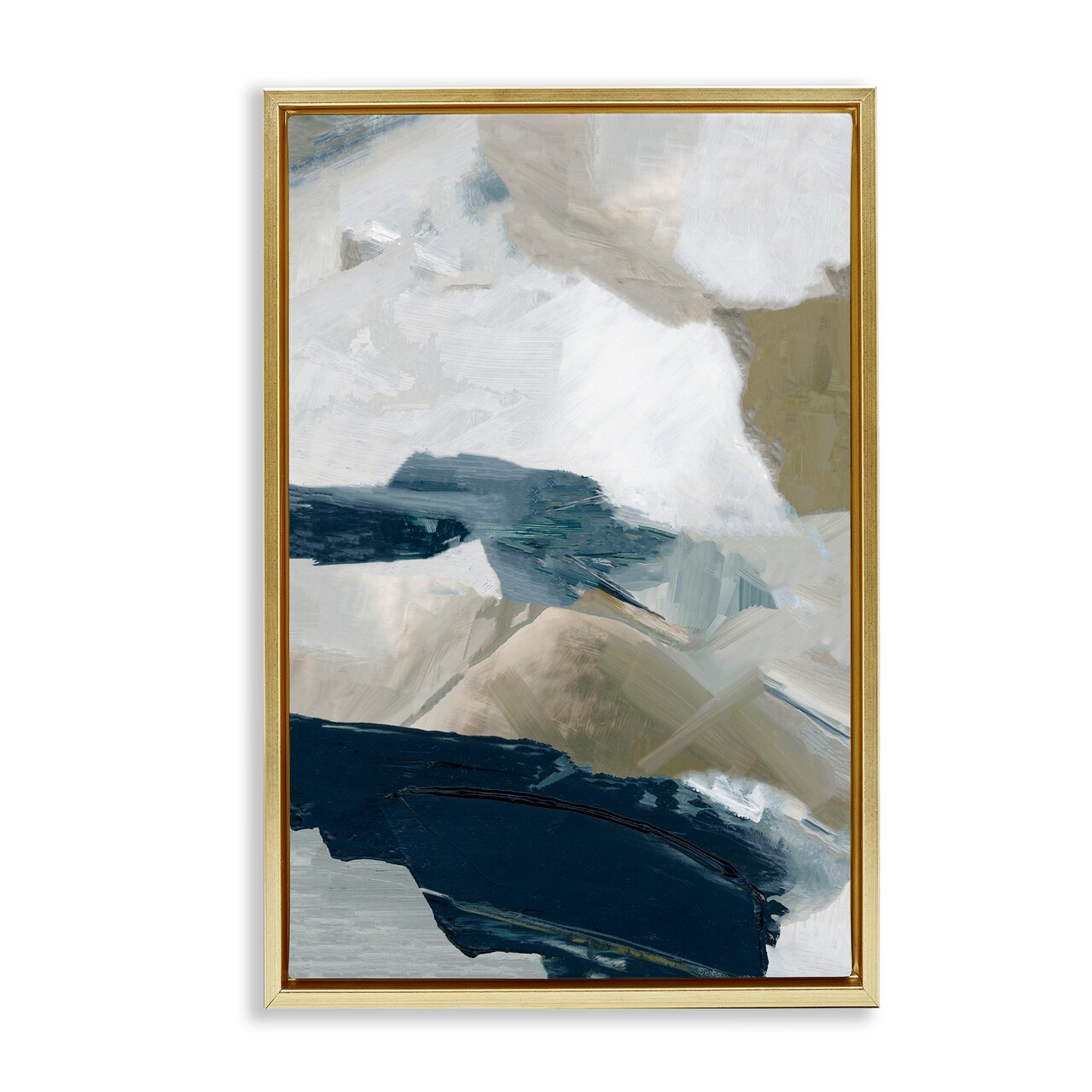 Stupell Industries Vivid Strokes in Neutrals Floating Frame, design by Hannah Dawson